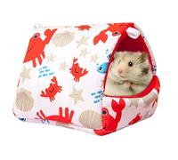 Holdes Maison confortable pour hamster - Nid en coton pour petits animaux - Maison chaude - Accessoires d'hiver pour hamster d'ours en soie dorée, hérisson, petits hamsters, hamsters nains, cochons