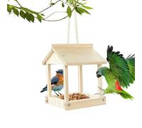 Holdes Mangeoires pour Oiseaux Sauvages - Maison en Bois Résistante Aux Intempéries - Mangeoire À Colibris sur Fenêtre Extérieure,pour L'Observation des Mésanges Chardonnerets Moineaux en