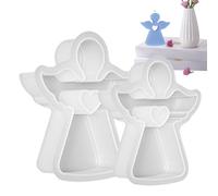 Holdes Moule en silicone en forme d'ange pour la fabrication de bougies - Moules en silicone faciles à détacher pour la fabrication de bougies - moules à bougies 3D pour anniversaire, Nouvel An
