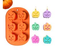Holdes Moule en silicone en forme de - 6 compartiments - Pour Halloween et l'automne - Antiadhésif - Pour les utilisations principales telles que les bougies, le savon, les collations, le
