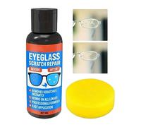 Holdes Nettoyant Pour Rayures De Lentilles - Cire Réparatrice Éliminant La Brume,Kit De Polissage Pour Verres De Lunettes Avec Éponge,pour Usage en Intérieur et Extérieur École Bureau Voyage