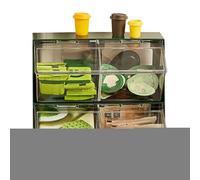 Holdes Organisateur de sachets de thé empilable à 2 niveaux de style japonais | Organiseur de thé pour armoire, plan de travail, garde-manger, cuisine, café, édulcorants, Siehe Beschreibung, Voir