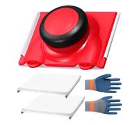 Holdes Outil De Coupe-Bordure pour Peinture,Coupe-Bordure Plat pour Peinture Latex - Accessoires de Peinture Domestiques avec 2 Tampons de Remplacement, Outil Multifonction pour Angles et Décoration