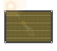 Holdes Panneau Solaire pour Camping | Batterie Externe Imperméable 10W,Chargeur De Téléphone Portable Solaire - pour Camping, Randonnée, Voyage en Plein Air, Charge de Téléphone, Ventilateur, Lampe,