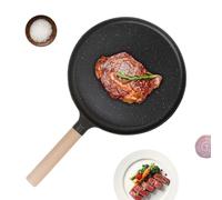 Holdes Poêle à frire non stiak - Ne colle pas - 9,5" - 9,5" - Four léger - Fonctions de cuisson et de friture pour cuisinière électrique, camping et
