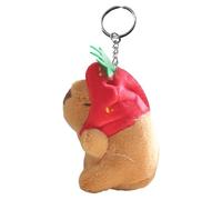 Holdes Porte Clés en Peluche Capybara De Dessin Animé, Jouet en Peluche Capybara, Trucs Doux De Capybara, Porte Clés De Charme Réaliste, Porte Clés De Voiture, Pendentif De Sac À Main, 12cm