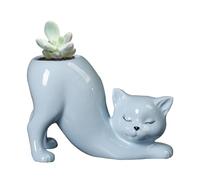 Holdes Pot de fleurs pour chat | Pots en céramique pour plantes - Support de vase de bureau moderne et créatif pour plantes hydroponiques pour la maison, le jardin, la décoration de mariage