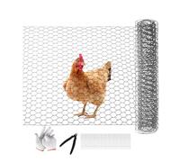 Holdes Rouleau de fil de poulet hexagonal en fer galvanisé | Rouleau de grillage | Pour jardin, cour, balcon, extérieur, parterre de fleurs, volaille, animaux, canards, agriculteurs, jardiniers