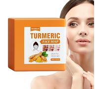 Holdes Savon à l'acide kojique pour enlever les taches sombres, savon pour le visage au curcuma et au curcuma pour le visage pour le nettoyage en profondeur du visage