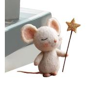 Holdes Souris en feutre, 7,9 cm, décoration de bureau, pour Noël, Pâques, maison, table, cheminée, sims, bibliothèque