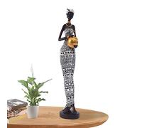 Holdes Statues et Sculptures africaines - Figurine de Femmes africaines - Décoration d'étagère de Table - Ornements Vintage pour Salon, entrée, Bureau ou bibliothèque