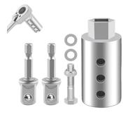 Holdes Turbo Jack Adaptateur de Perceuse | Pièces de Rechange pour Douille en Acier Inoxydable,Pièces d'adaptateur pour foret sans fil - pour Mise à Niveau, Stabilisation, Caravaning, Stationnement de