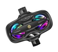 Holdes Ventilateur de refroidissement pour téléphone - Ventilateur de refroidissement de téléphone rechargeable avec faible bruit | Lumière ambiante avec trois modes pour la diffusion vidéo, l'écoute