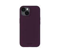 holdit Coque de protection en silicone pour iPhone 14/13, 0,8 mm, ultra fine, en silicone, avec protection complète (bord surélevé pour la protection de l'appareil photo), prune profonde