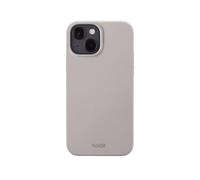 holdit Coque de protection en silicone ultra fine pour iPhone 15 - 0,8 mm - En silicone tendance avec protection complète (bord surélevé pour la protection de l'appareil photo) - Taupe