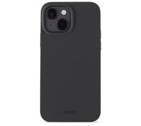 holdit Coque en silicone pour iPhone 14/13 - 0,8 mm - Ultra fine - En silicone - Avec protection complète (bord surélevé pour la protection de l'appareil photo) - Noir