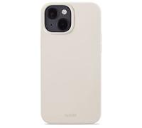 holdit Coque en silicone pour iPhone 14/13-0,8 mm - Ultra fine - En silicone - Avec protection complète (bord surélevé pour la protection de l'appareil photo) - Beige clair