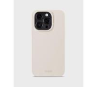 holdit Coque en silicone pour iPhone 15 Pro, ultra fine, 0,8 mm, en silicone tendance, fine, avec protection complète (bord surélevé pour la protection de l'appareil photo), beige clair