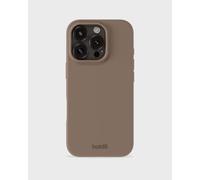 holdit Coque en silicone pour iPhone 16 Pro, ultra fine, 0,8 mm, en silicone tendance, fine, avec protection complète (bord surélevé pour la protection de l'appareil photo), marron moka