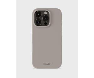 holdit Coque en silicone pour iPhone 16 Pro, ultra fine, 0,8 mm, en silicone tendance, fine, avec protection complète (bord surélevé pour la protection de l'appareil photo), taupe