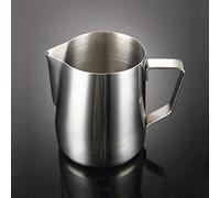 Holdlebe Milk Pitcher Pot à lait en acier inoxydable Idéal pour mousser la mousse de lait Argenté 600 ml.