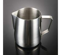 Holdlebe Pot à lait en acier inoxydable, idéal pour faire mousser la mousse de lait, argenté, 1000 ml