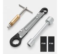 Holdly Kit d'outils de plomberie à molette réglable, extracteur de manchon de compression de 1,27 cm et arrêt d'angle, extracteur de virole pour enlever les écrous de compression, les raccords