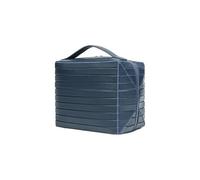 HoldOneLight Trousse de maquillage compacte et élégante en PVC - Trousse de voyage à fermeture éclair (21,5 x 14,5 x 18,5 cm) pour la famille, l'extérieur et le travail, bleu, Moderne