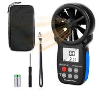 HoldPeak Anémomètre Numérique Portable HP-866B-WM, avec écran LCD Anémomètre Professionnel, Indicateur Baromètre, Température et vent Froid avec Rétroéclairage et Max/Min