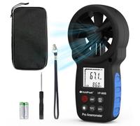 HoldPeak Anémomètre Portable, Anémomètre Numérique Haute Précision, Mesure la Vitesse du Vent, la Température, pour VMC, Extérieur, Drones HP-866B