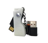 HOLDTAG Yubikey Étui de protection antichoc et résistant avec porte-clés et adaptateurs Compatible avec YubiKey 5 NFC et 5C NFC, blanc, Estándar Para Yubikey 5 Nfc/5c Nfc