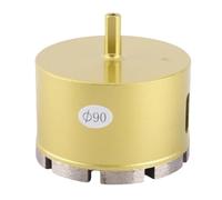 Hole Opener Drill Bit for Marble Granite Tile, Diamond Hole Saw with Segmented Rim, Universal Triangular Shank for Bench Hand Drills, 90mm or 100mm Options for Stone Glass Drilling (90mm)