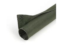 HOLED Manchon de gestion des câbles tressé divisé de 1,27 cm pour câble USB, cordon d'alimentation, audio et vidéo, protecteur de cordon contre les chats et les chiens à mâcher (vert foncé, 3 m)