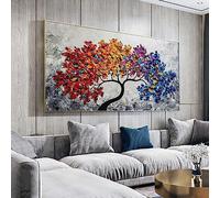 HOLEILUCK Arbre de vie peinture toile impression nordique abstrait mur Art affiche imprime mur photo pour salon décor à la maison 50x120cm/20x47in sans cadre