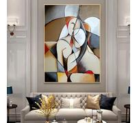 HOLEILUCK Artiste Picasso œuvres célèbres œuvres d'art abstraites femme de rêve peintures sur toile tableau mural vintage pour la décoration de salon 90x110 cm/35x43 pouces avec cadre doré
