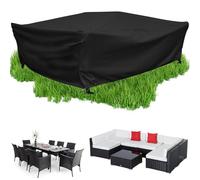 HOLEILUCK Bache Hivernage Table De Jardin 180x110 Bache Salon De Jardin,Housses pour Tables De Jardin,Housse Salon De Jardin Exterieur Impermeable pour Tous Les Temps avec Cordon 180x110x74cm/LxWxHcm