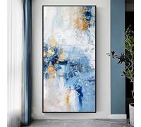 HOLEILUCK Grandes peintures abstraites sur toile de style nordique, grand tableau d'art mural encadré pour la décoration de la maison du salon 75x150cm/30x59in avec cadre noir