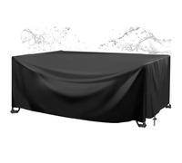 HOLEILUCK Housses De Mobilier D'extérieur Housse Table Jardin 85x85x50cm Housse De Protection Salon De Jardin Robuste Tissu Oxford 600D Housse De Protection Résistance au Vent Rectangulaire