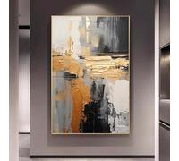 HOLEILUCK Impressions abstraites peintures sur toile grand cadre doré art mural photos murales modernes pour salon décoration de la maison 80x105 cm/31x41 in avec cadre doré