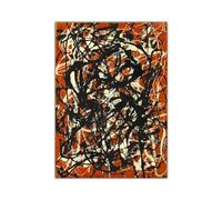 HOLEILUCK Oeuvre abstraite forme libre par Jackson Pollock impressions sur toile peinture art moderne photo pour décoration murale de la maison 80x120 cm/31x47in sans cadre