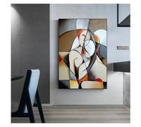 HOLEILUCK Par Picasso œuvres d'art célèbres pour le salon cadre noir photos murales peintures sur toile 1 pièces femme de rêve abstraite 95x150 cm/37x59 pouces avec-cadre noir