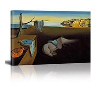 HOLEILUCK Salvador Dali The Persistence of Memory Clocks Peinture à l'huile surréaliste Impression sur toile Cuadros Wall Art Picture for Living Room 40x62cm(15.7x24.4in) Avec Cadre