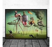 HOLEILUCK Surréalisme Par Salvador Dali Célèbres Peintures Sur Toile Encadrées Mur Art Impressions Mur Photos pour Salon Décor À La Maison 70x105cm(27.6x41.3in) Avec Cadre