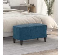 Holekex Banc bleu 70 x 35 x 41 cm en velours rembourré avec mousse, cadre en bois, coffre multifonction avec espace de rangement pour couloir, couloir, chambre à coucher, salon et salle à manger