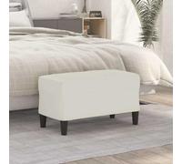 Holekex Banc crème en velours 70 x 35 x 41 cm rembourré avec mousse, ottoman multifonction comme repose-pieds, siège et étagère pour couloir, chambre à coucher, salon, balcon