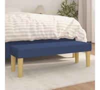 Holekex Banc rembourré en tissu bleu 100 x 30 x 30 cm avec rembourrage en mousse, banc multifonction comme siège, ottoman et étagère pour salon, chambre à coucher, couloir et salle à manger