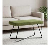 Holekex Banc uni vert clair 80 x 40 x 45 cm en velours rembourré avec cadre en bois et pieds en métal, banc pour salon, chambre à coucher, couloir et salle à manger, stable et confortable