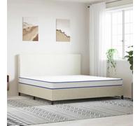 Holekex Matelas en mousse à froid à mémoire de forme 200 x 180 x 17 cm avec noyau viscoélastique, respirant, réversible avec housse lavable pour un confort de sommeil ergonomique dans la chambre à