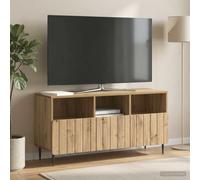 Holekex Meuble TV - 102 x 34,5 x 50 cm - Chêne Artisan - Table basse en bois - Commode - Buffet - Banc - Console - Meuble avec tiroir