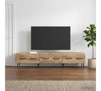Holekex Meuble TV - 147 x 34,5 x 30 cm - Chêne Artisan - Table basse en bois - Commode - Buffet - Banc - Console - Meuble avec tiroir